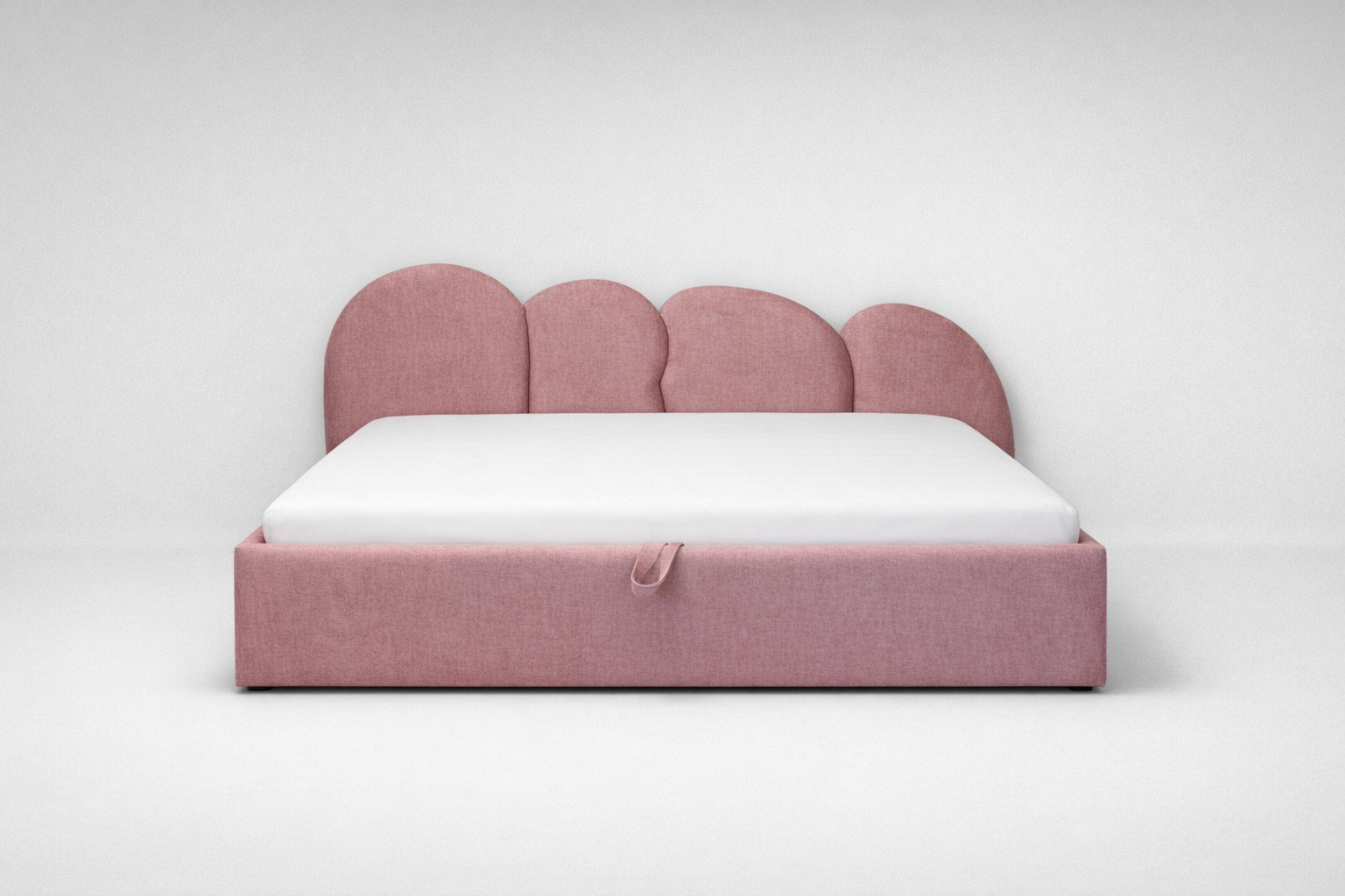 Pat tapițat cu ladă depozitare Cloudy