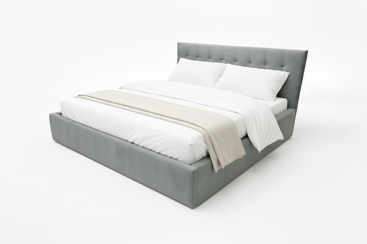 Pat tapitat cu lada depozitare Della - SofaMix.ro