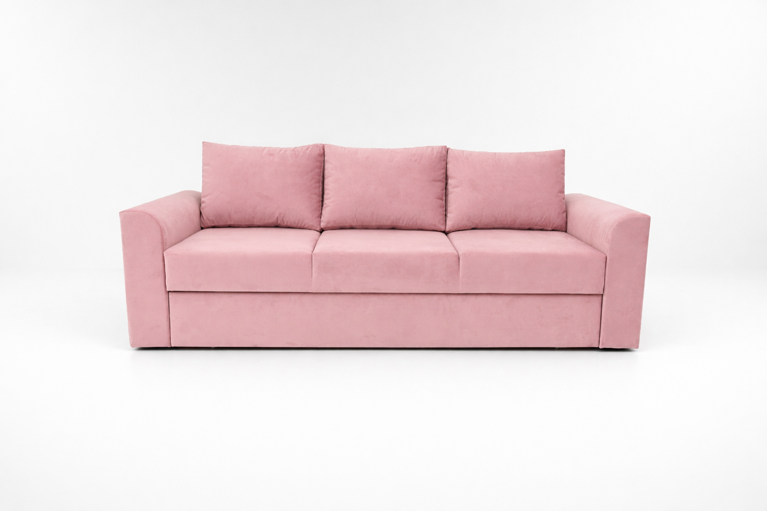 Canapea extensibila Emma, 3 locuri, la comanda, 100+ culori, cu picioare