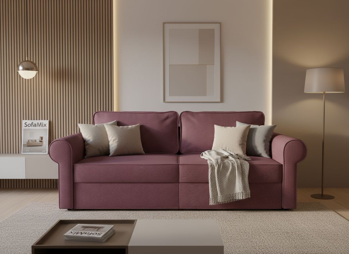 Canapea extensibila Annie, 3 locuri, la comanda, 100+ culori