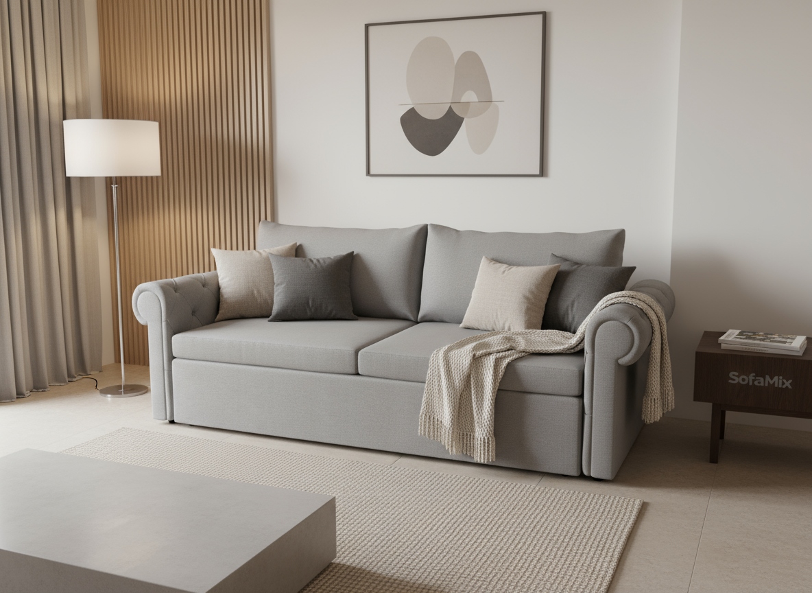 Canapea extensibila Ariah, 3 locuri, la comanda, 100+ culori