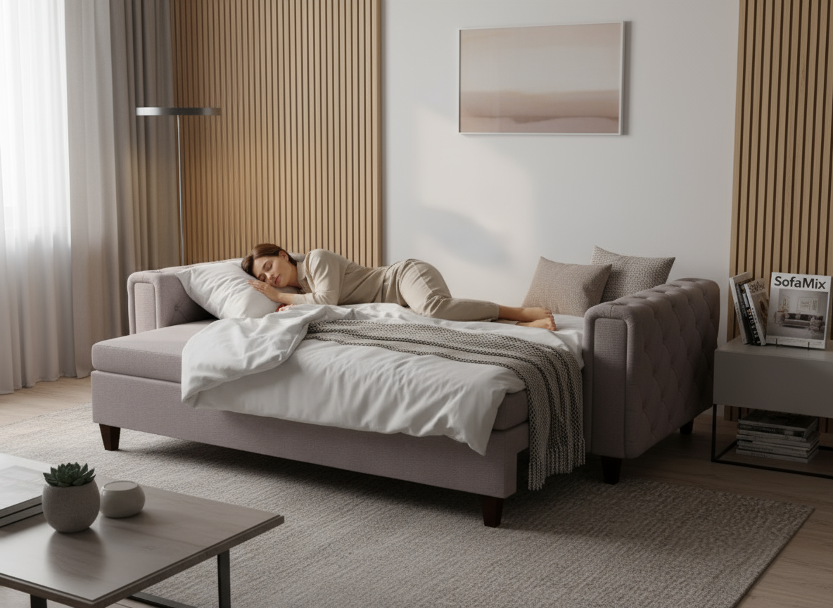 Canapea extensibila Armani, 3 locuri, la comanda, 100+ culori, cu picioare