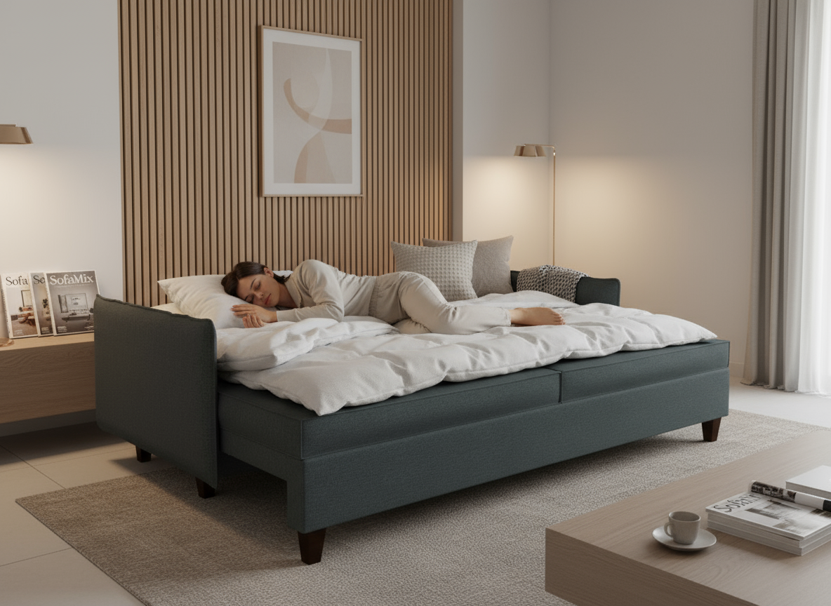 Canapea extensibila Brooke, 3 locuri, la comanda, 100+ culori, cu picioare