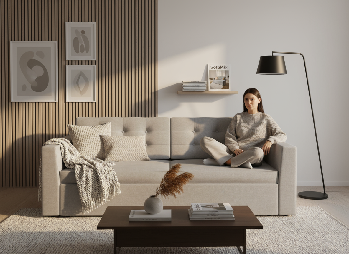 Canapea extensibila Halo, 3 locuri, la comanda, 100+ culori