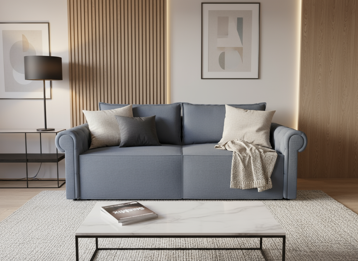 Canapea extensibila Holland, 3 locuri, la comanda, 100+ culori