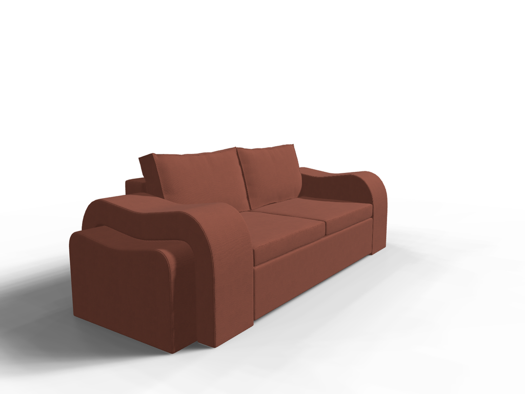 Canapea extensibila Lillie, 3 locuri, la comanda, 100+ culori, cu picioare