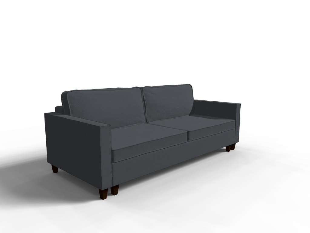 Canapea extensibila Margot, 3 locuri, la comanda, 100+ culori, cu picioare