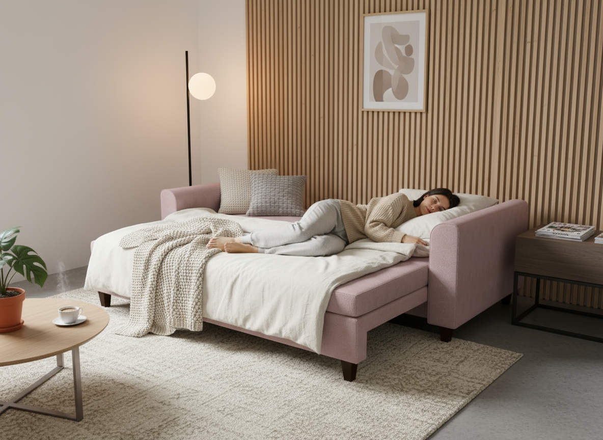 Canapea extensibila Melissa, 3 locuri, la comanda, 100+ culori, cu picioare