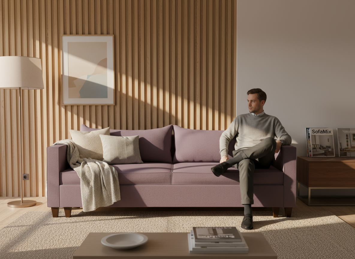 Canapea extensibila Oakley, 3 locuri, la comanda, 100+ culori, cu picioare