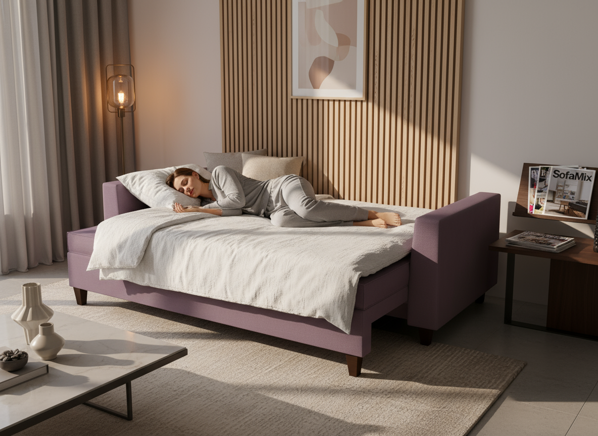 Canapea extensibila Renata, 3 locuri, la comanda, 100+ culori, cu picioare