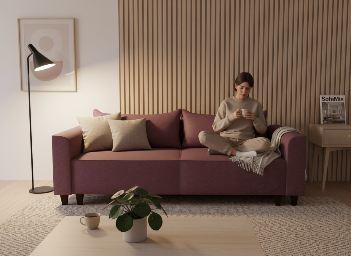 Canapea extensibila Taylor, 3 locuri, la comanda, 100+ culori, cu picioare