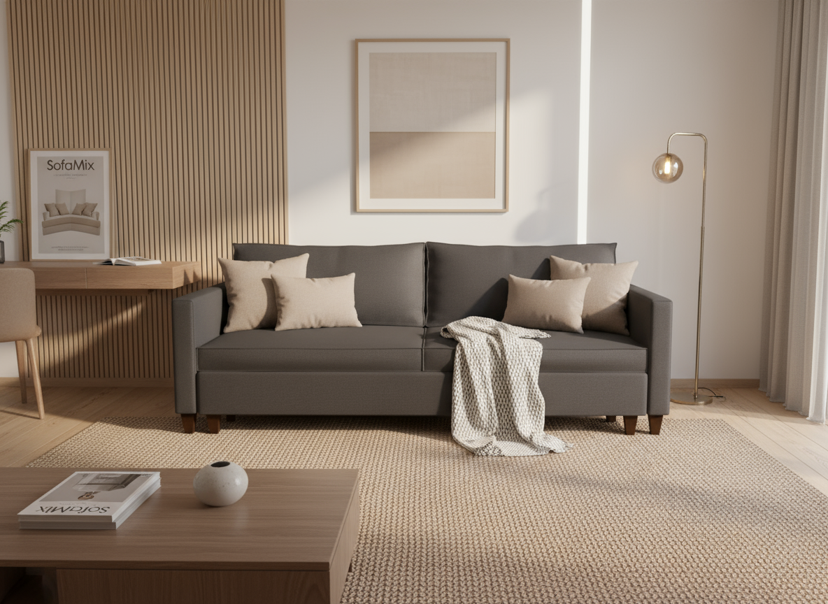 Canapea extensibila Valentina, 3 locuri, la comanda, 100+ culori, cu picioare