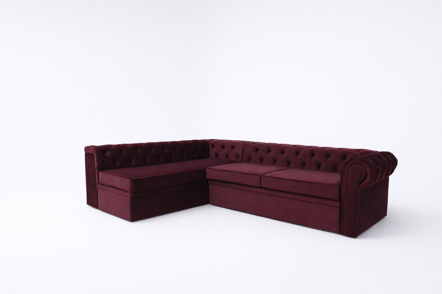 Coltar extensibil Chesterfield Round 1 cotiera, pe comanda, 100+ culori