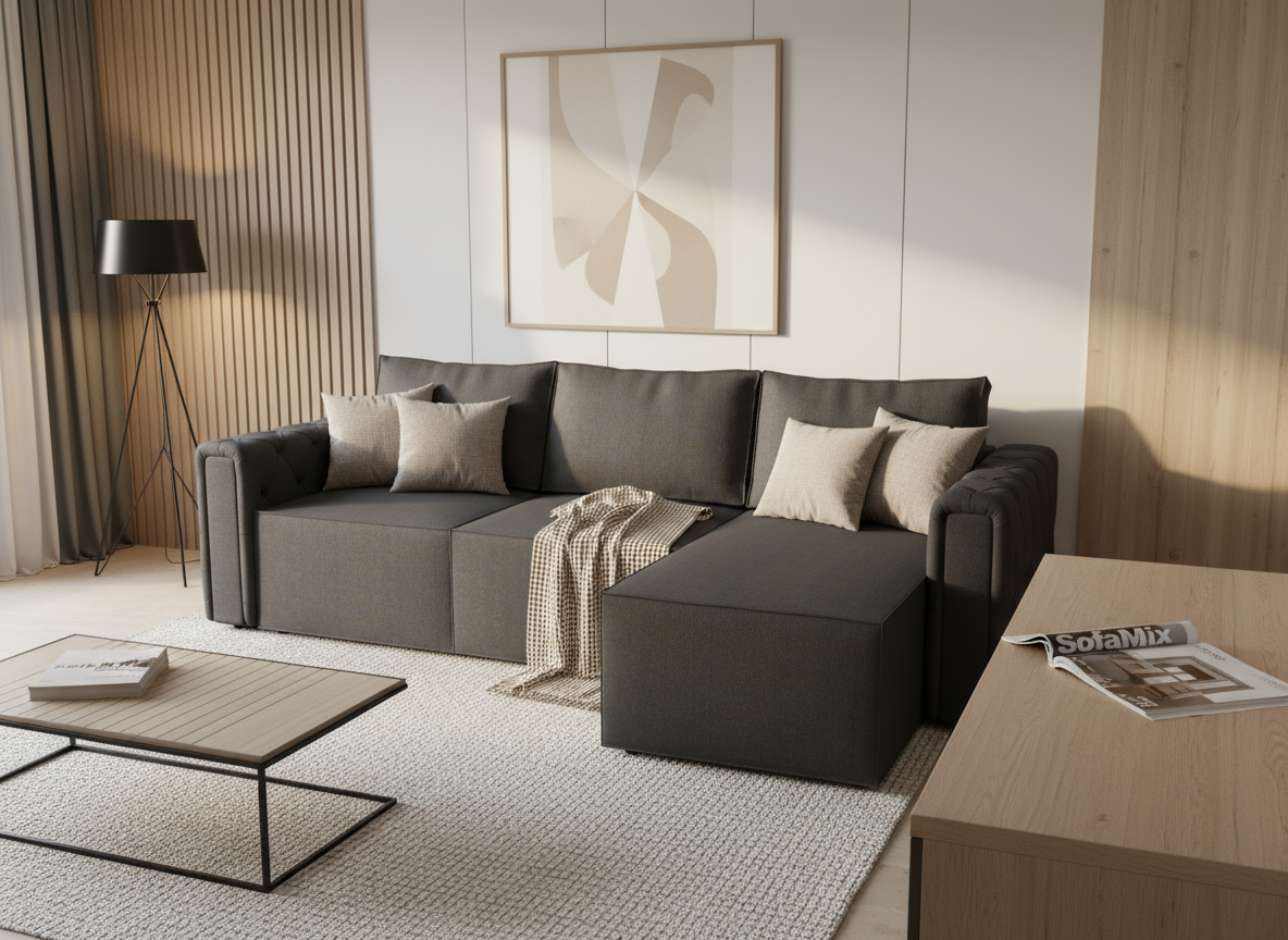 Coltar extensibil Allie park 2, la comanda, 100+ culori - SofaMix.ro