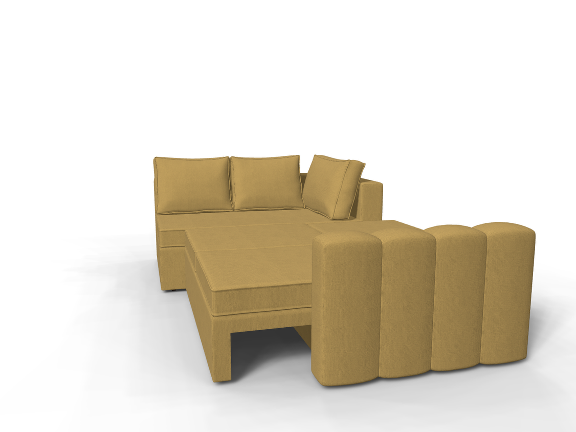 Coltar extensibil Amy park 3 fara insula, la comanda, 100+ culori – 360°