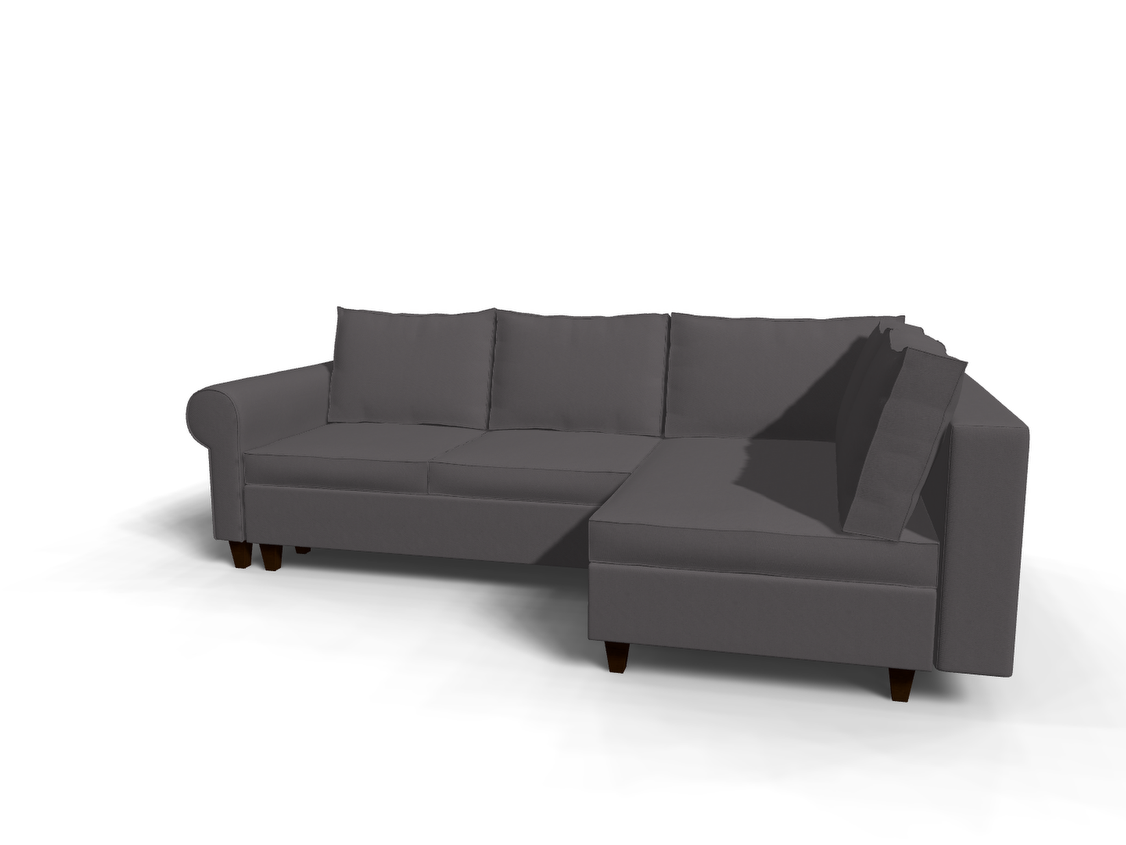 Coltar extensibil Ana park 3 fara insula, la comanda, 100+ culori, cu picioare