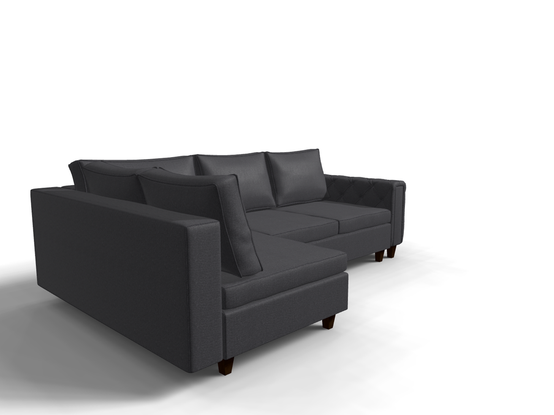 Coltar extensibil Armani park 3 fara insula, la comanda, 100+ culori, cu picioare