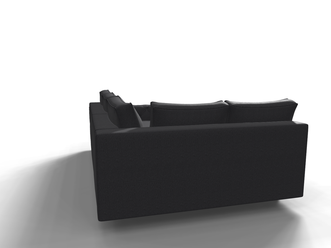 Coltar extensibil Armani park 3 fara insula, la comanda, 100+ culori, cu picioare