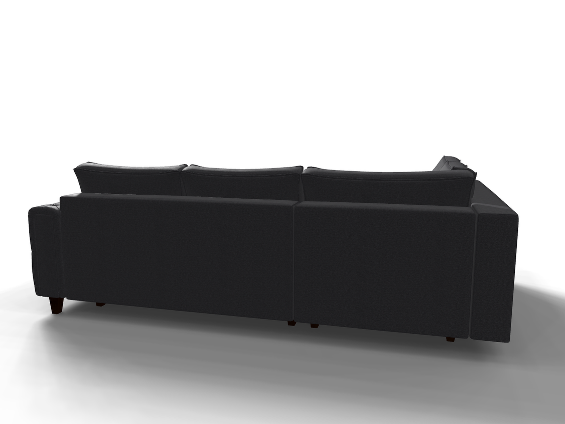 Coltar extensibil Armani park 3 fara insula, la comanda, 100+ culori, cu picioare