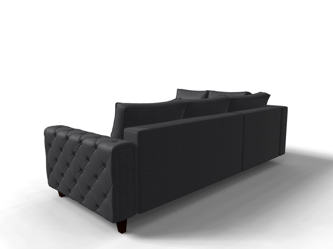 Coltar extensibil Armani park 3 fara insula, la comanda, 100+ culori, cu picioare