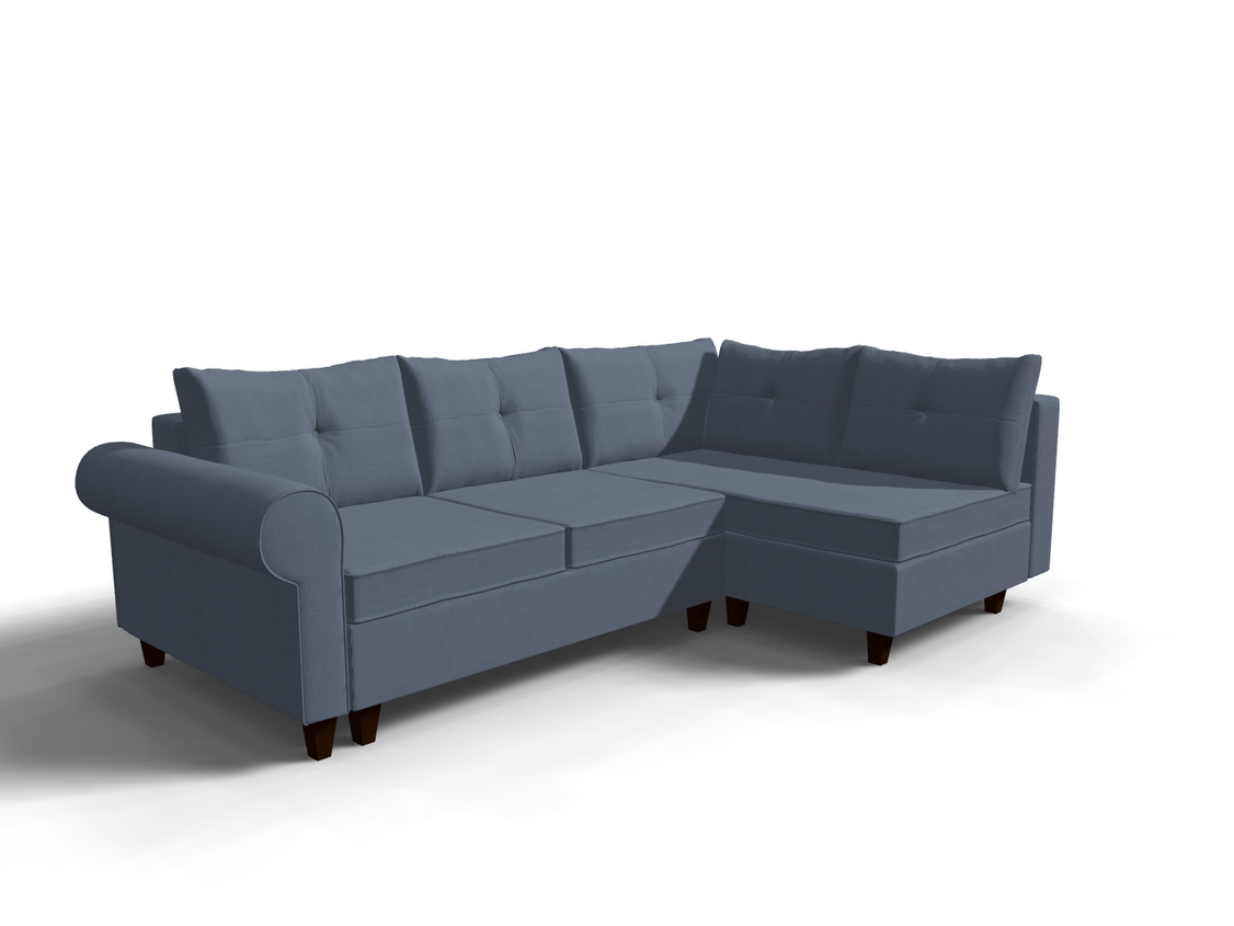 Coltar extensibil Brianna park 3 fara insula, la comanda, 100+ culori, cu picioare