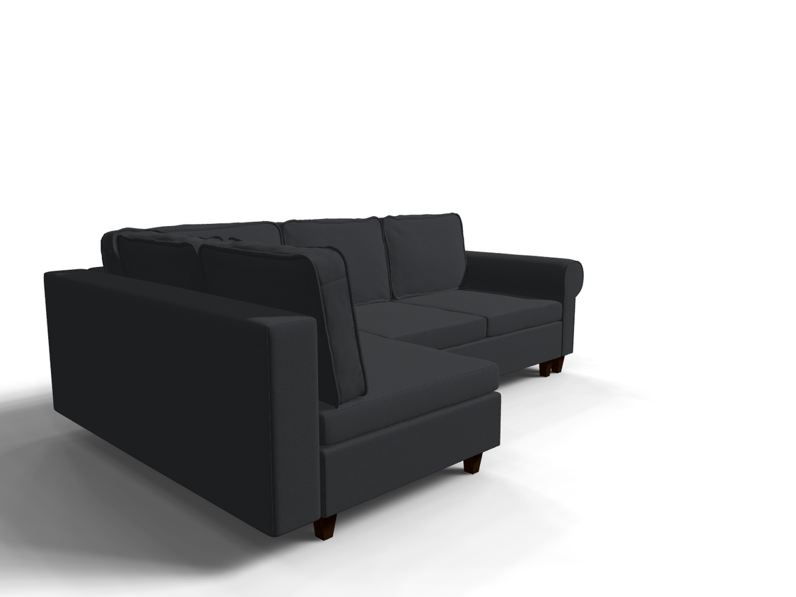 Coltar extensibil Genevieve park 3 fara insula, la comanda, 100+ culori, cu picioare