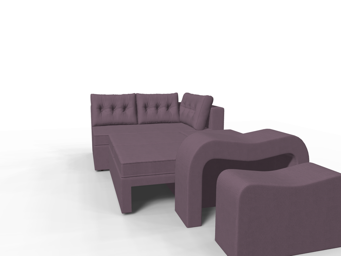 Coltar extensibil Indie park 3 fara insula, la comanda, 100+ culori – 360°