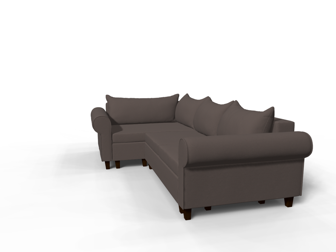 Coltar extensibil Isabelle colt park cu cotiera, la comanda, 100+ culori, cu picioare