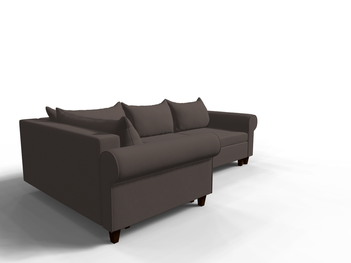 Coltar extensibil Isabelle colt park cu cotiera, la comanda, 100+ culori, cu picioare