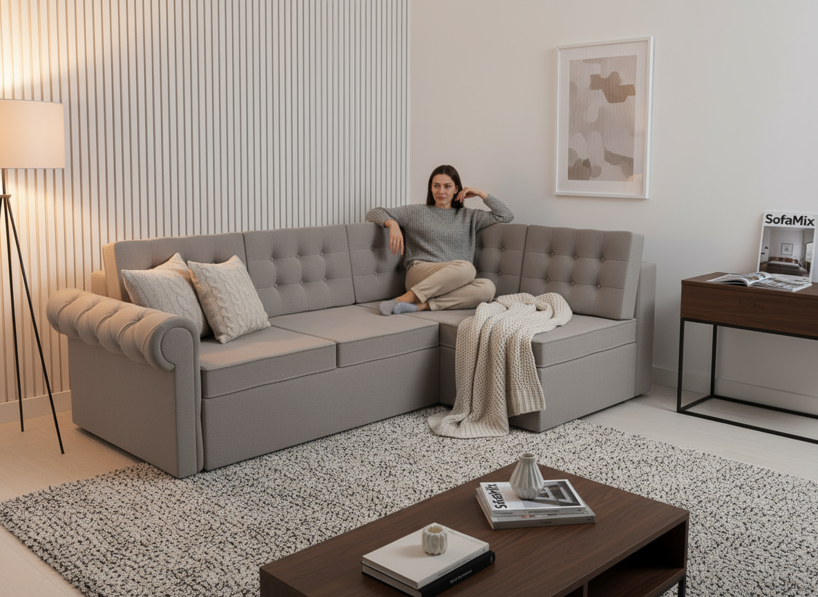 Coltar extensibil Jazlyn park 3 fara insula, la comanda, 100+ culori