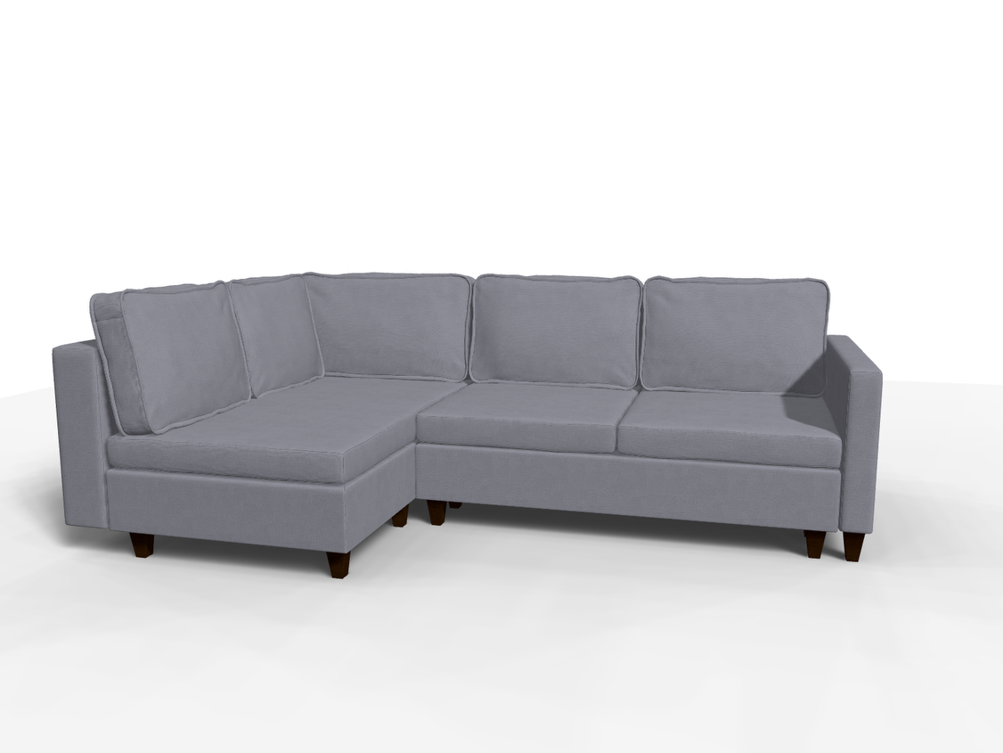 Coltar extensibil Kennedi park 3 fara insula, la comanda, 100+ culori, cu picioare