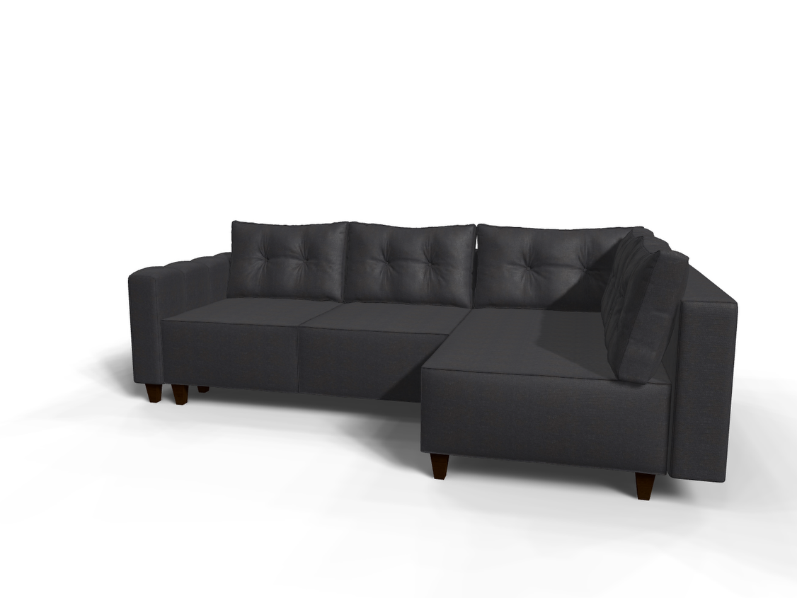 Coltar extensibil Lennon park 3 fara insula, la comanda, 100+ culori, cu picioare