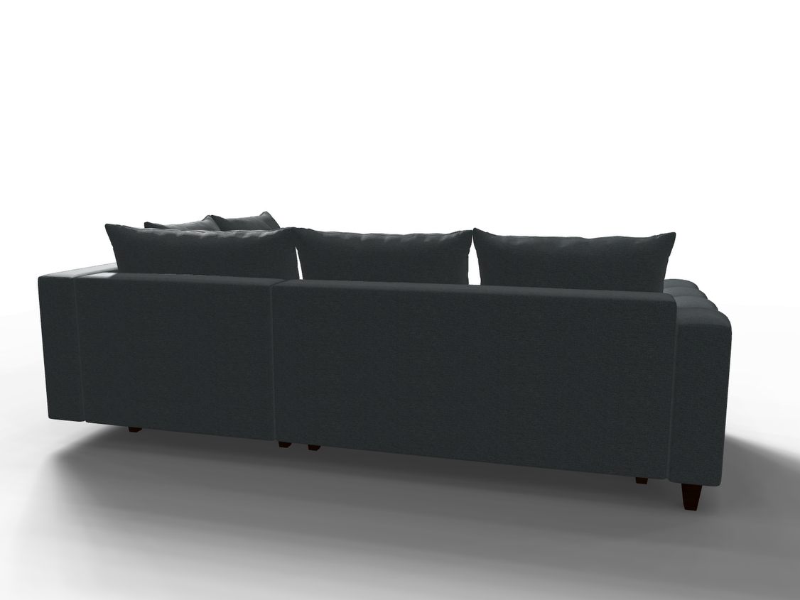 Coltar extensibil Maisie park 3 fara insula, la comanda, 100+ culori, cu picioare