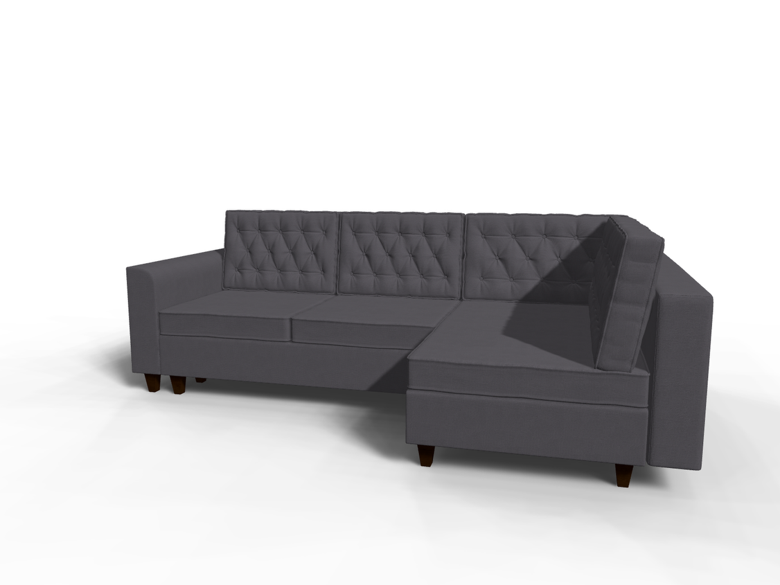 Coltar extensibil Malani park 3 fara insula, la comanda, 100+ culori, cu picioare