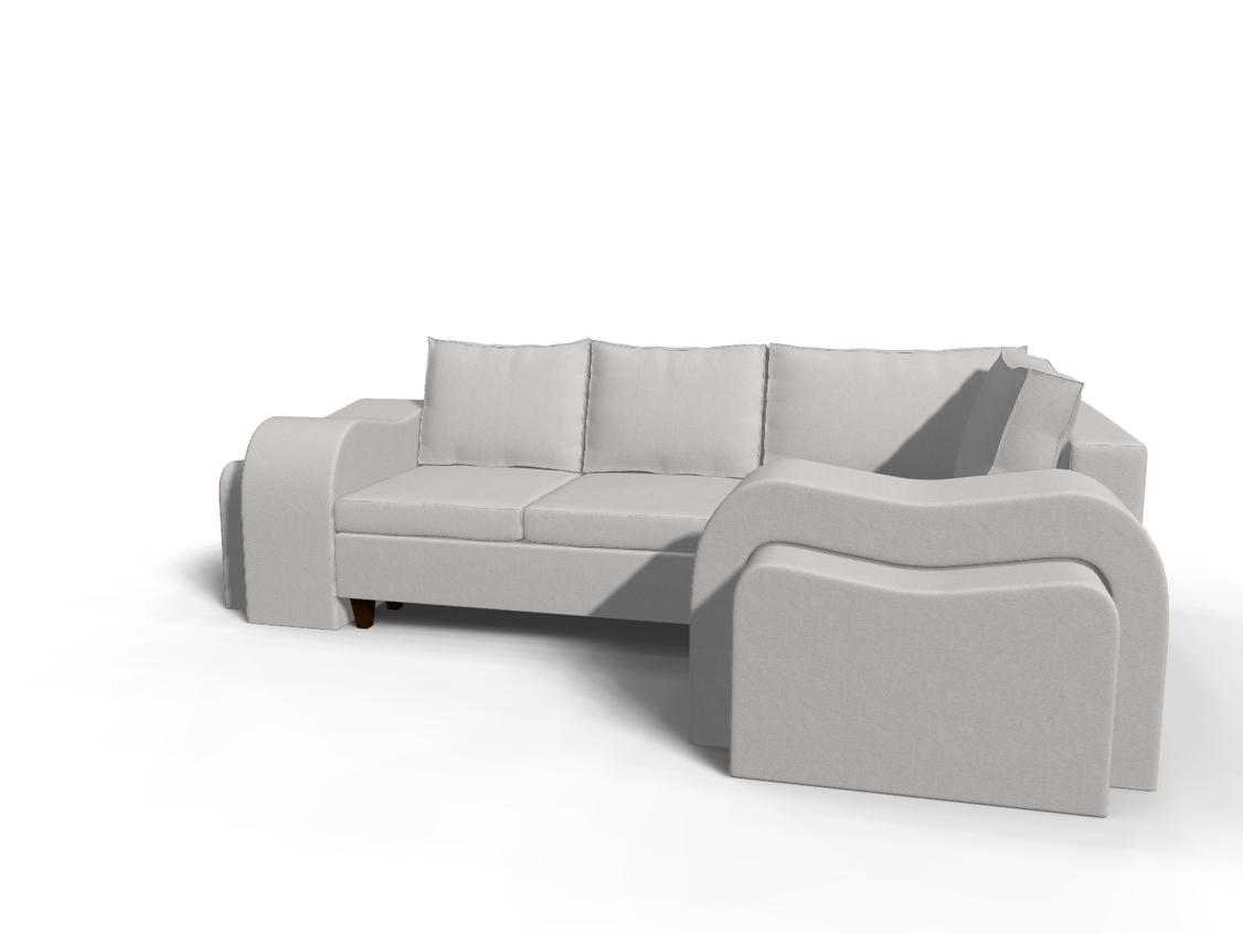 Coltar extensibil Melina colt park cu cotiera, la comanda, 100+ culori, cu picioare