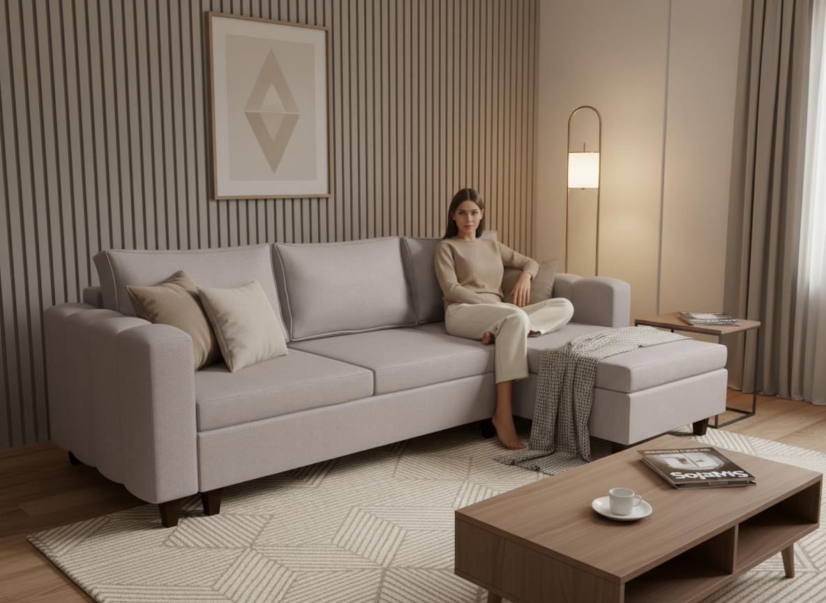 Coltar extensibil Noelle park 2, la comanda, 100+ culori, cu picioare