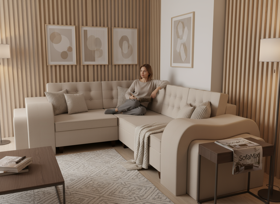 Coltar extensibil Sasha colt park cu cotiera, la comanda, 100+ culori, cu picioare