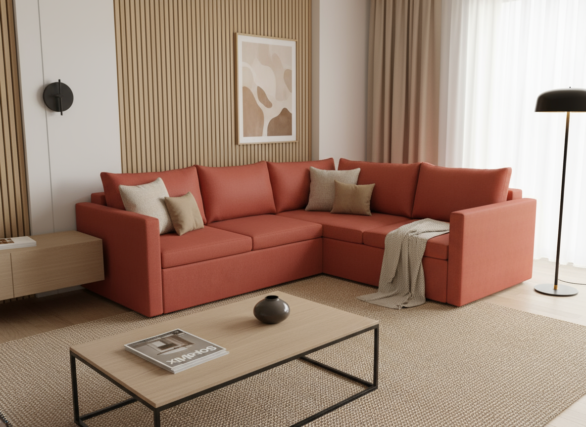 Coltar extensibil Sofia colt park cu cotiera, la comanda, 100+ culori