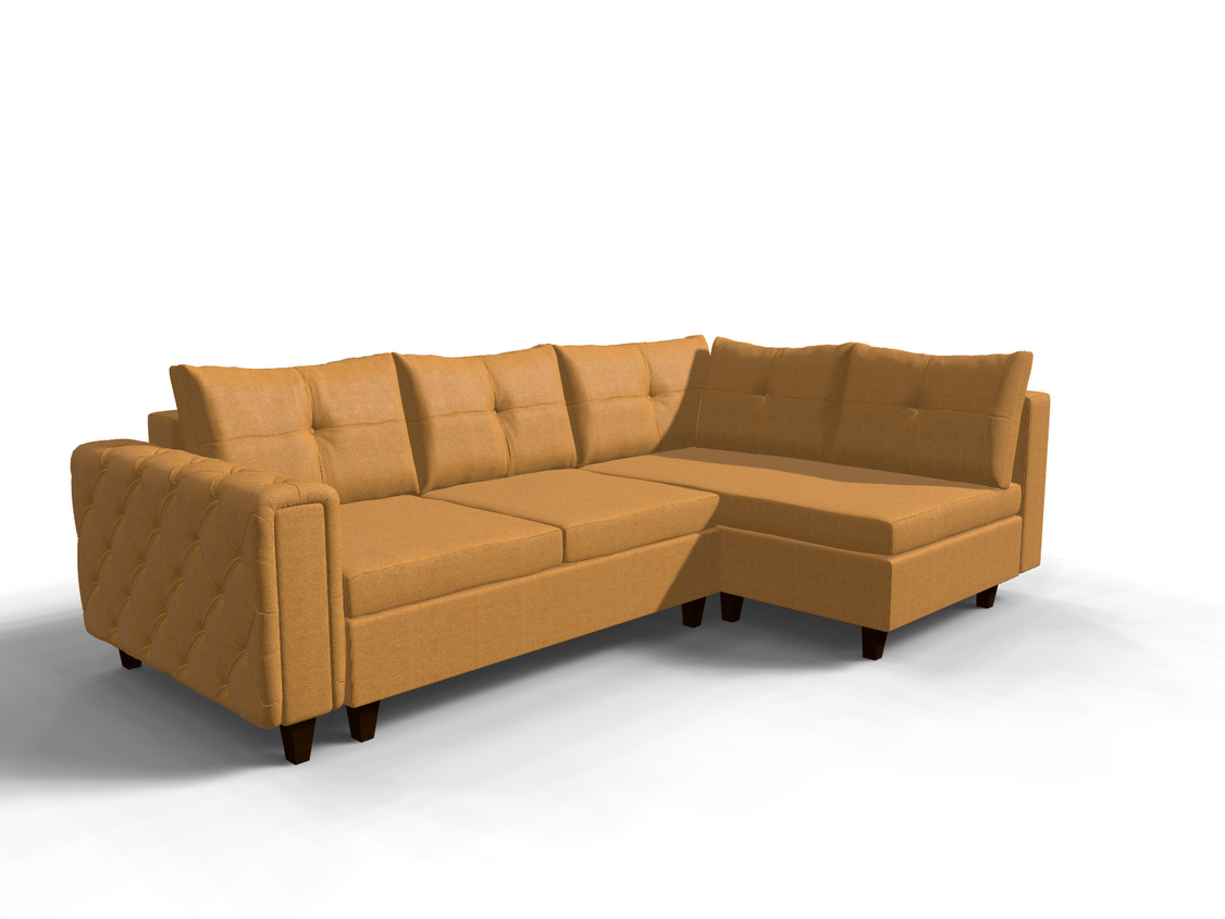 Coltar extensibil Stephanie park 3 fara insula, la comanda, 100+ culori, cu picioare