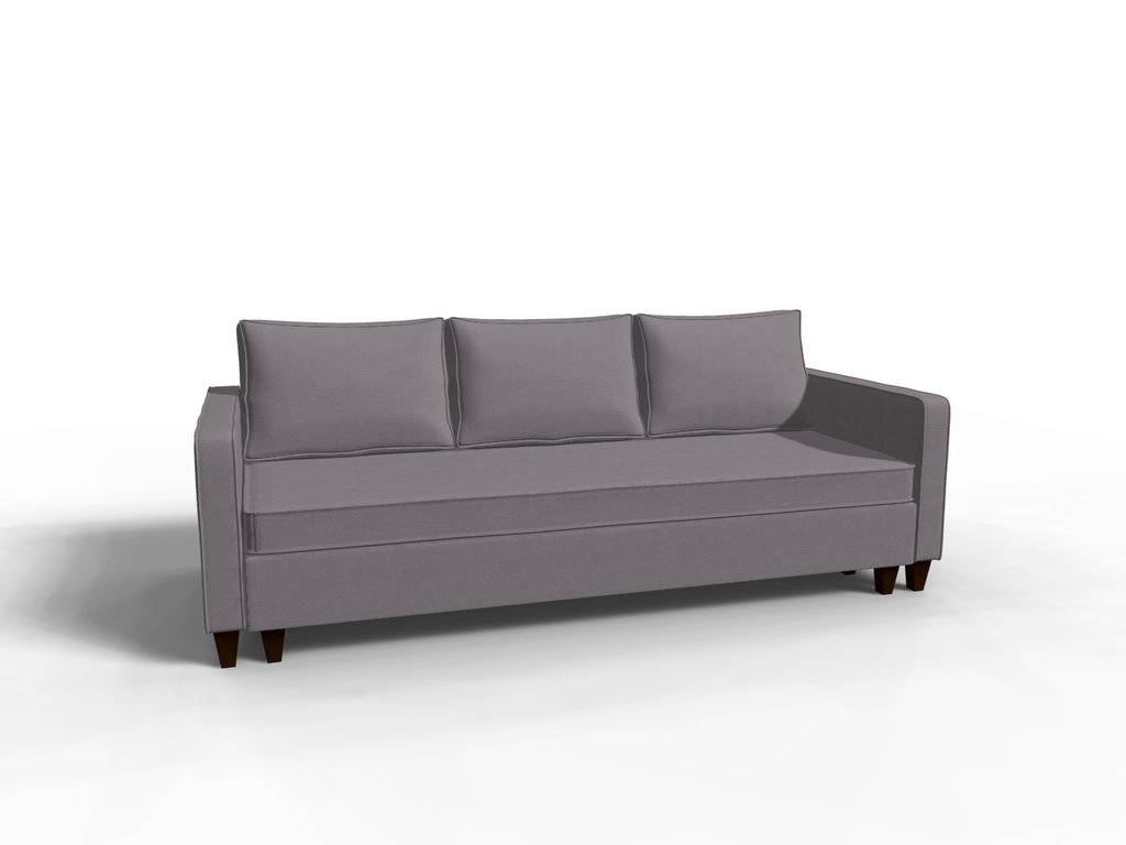 Canapea extensibila Claire, 3 locuri, lada depozitare, peste 100 culori disponibile, dimensiune pe comanda de la 210x95cm