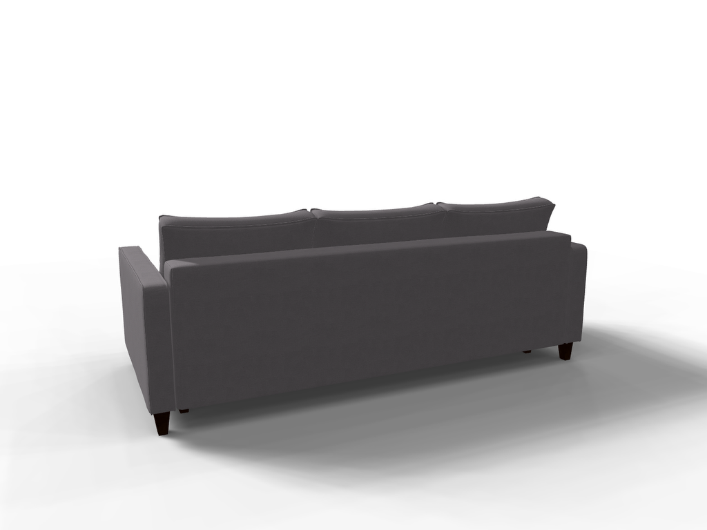 Canapea extensibila Claire, 3 locuri, lada depozitare, peste 100 culori disponibile, dimensiune pe comanda de la 210x95cm