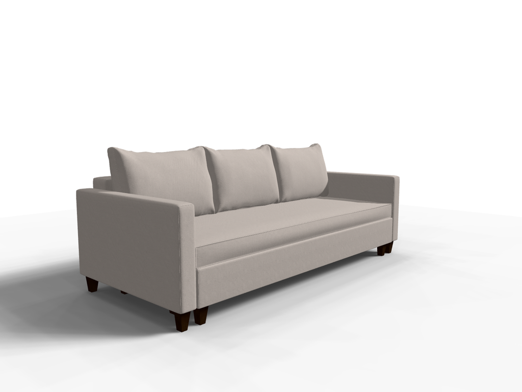 Canapea extensibila Monaco, 3 locuri, lada depozitare, peste 100 culori disponibile, dimensiune pe comanda de la 210x95cm