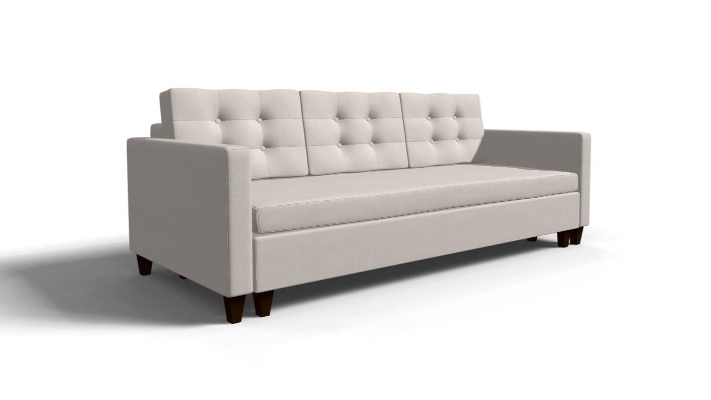 Canapea extensibila Alto, 3 locuri, lada depozitare, peste 100 culori disponibile, dimensiune pe comanda de la 210x95cm