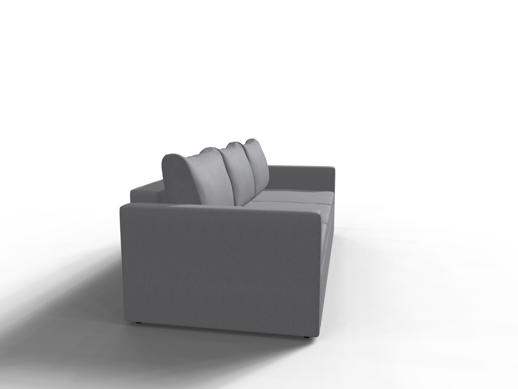 Canapea extensibila Lima, 3 locuri, lada depozitare, peste 100 culori disponibile, dimensiune pe comanda de la 210x95cm