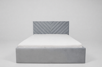 Pat tapițat cu ladă depozitare Chevron