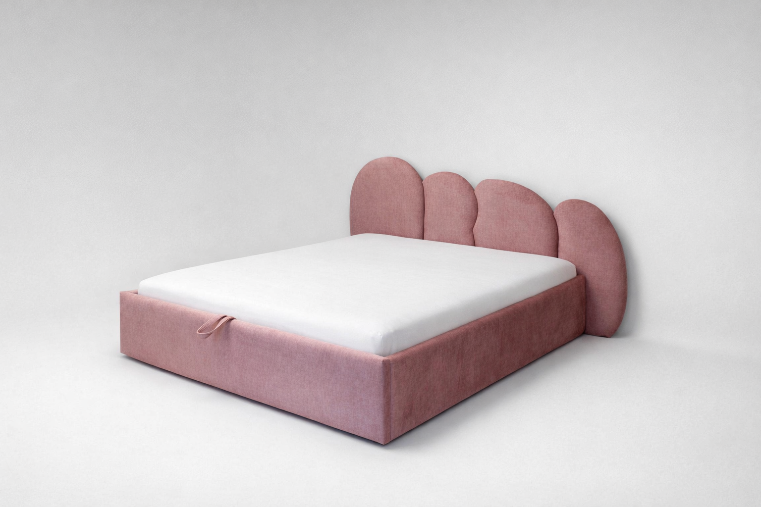 Pat tapițat cu ladă depozitare Cloudy