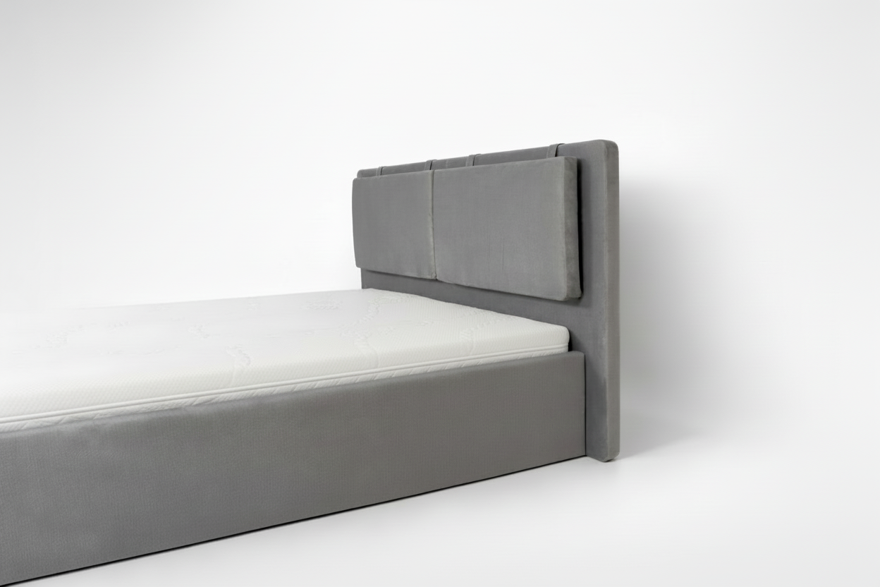 Pat tapițat cu ladă depozitare Duo Panel