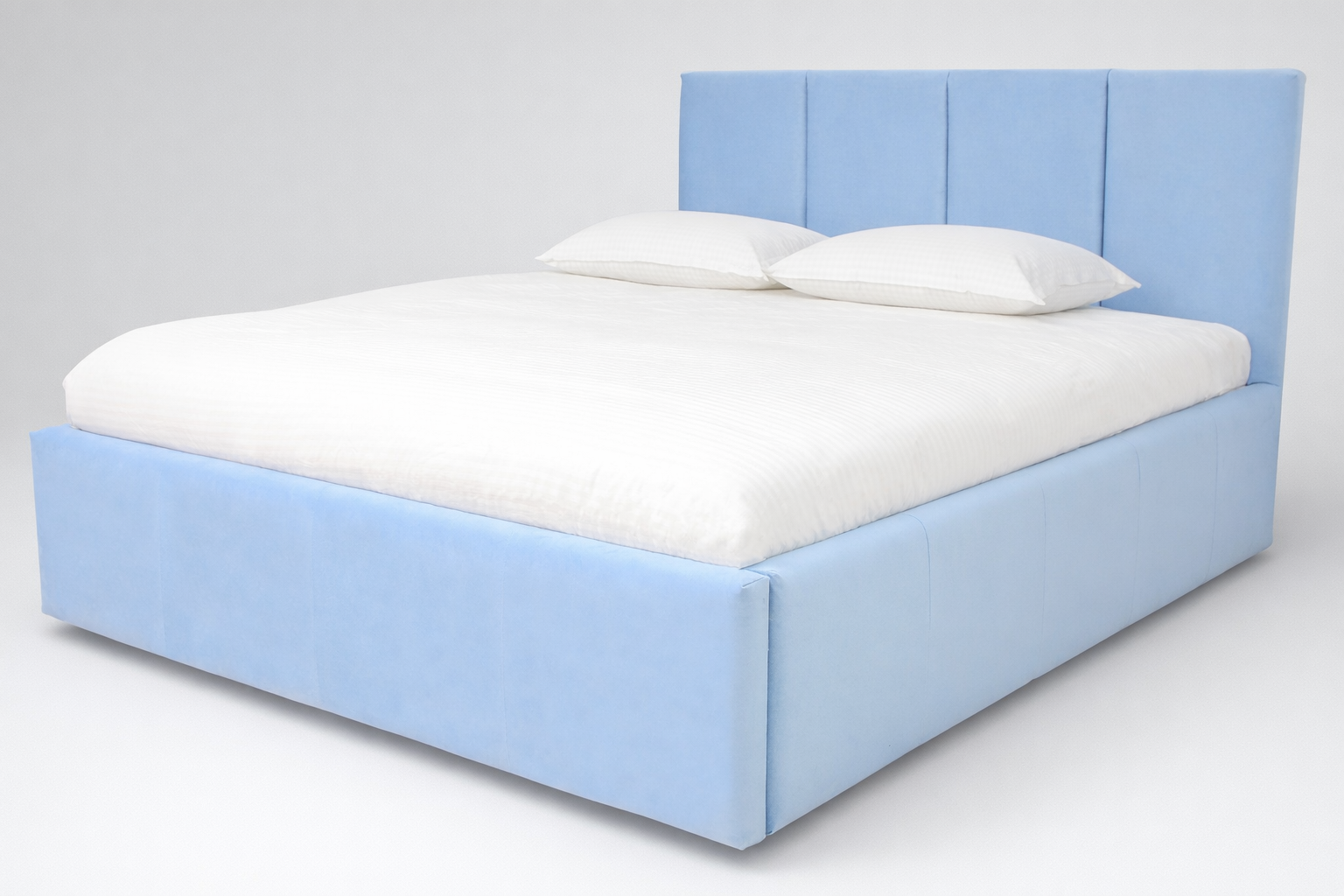 Pat tapițat cu ladă depozitare Nora