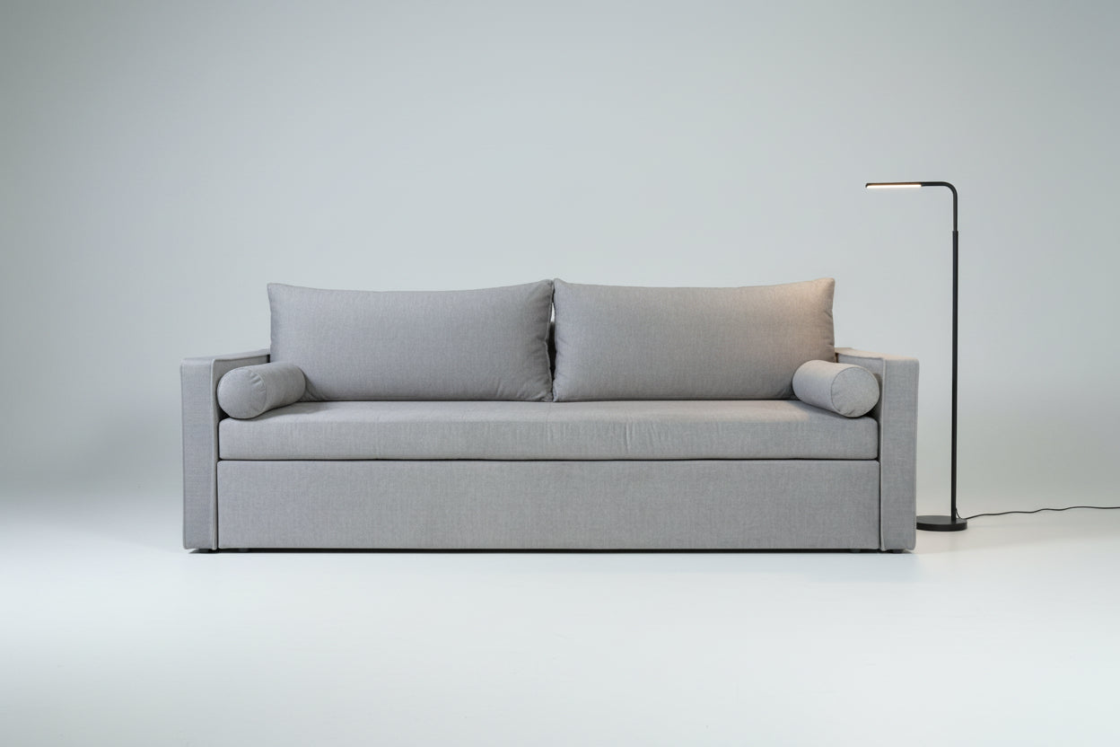 Canapea extensibila Aria, 3 locuri, peste 100 culori disponibile, dimensiune pe comanda de la 210x95cm - SofaMix.ro