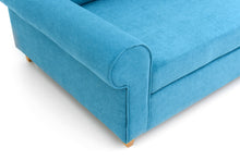 Canapea extensibila Yara, 3 locuri, la comanda, 100+ culori, cu picioare